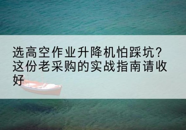 龙文高空作业升降机厂家推荐-选高空作业升降机怕踩坑？这份老采购的实战指南请收好